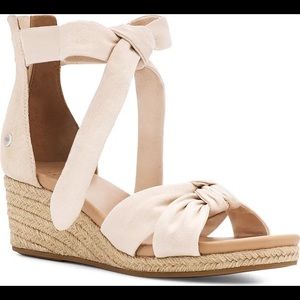 UGG Women's Yarrow Ankle Tie Espadrille Wedge Sandals